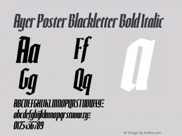 Ayer Poster Blackletter