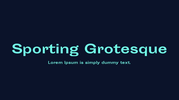 Sporting Grotesque