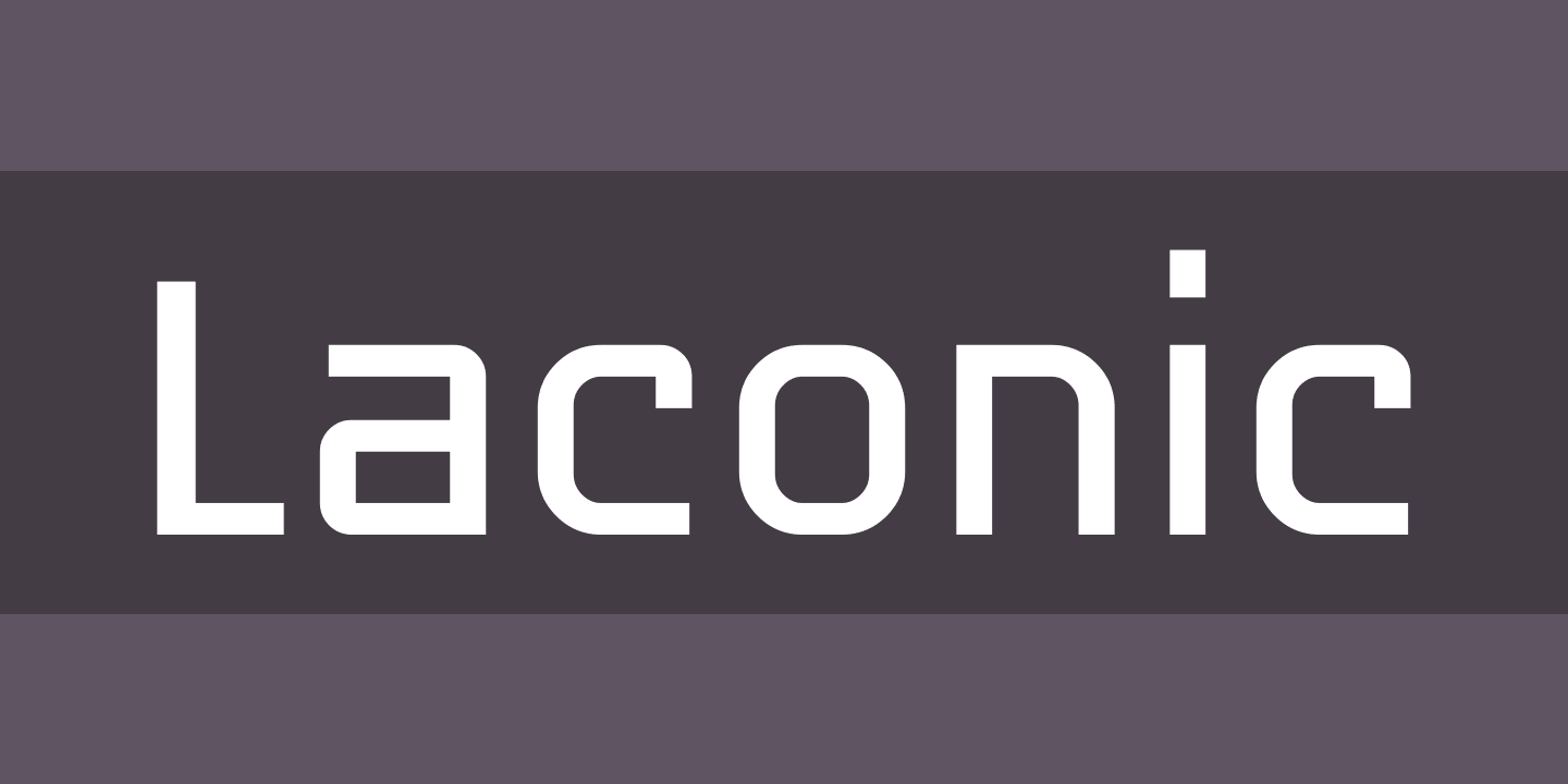 Laconic: скачати шрифт і встановити для веб-сайту і фотошопа безкоштовно.