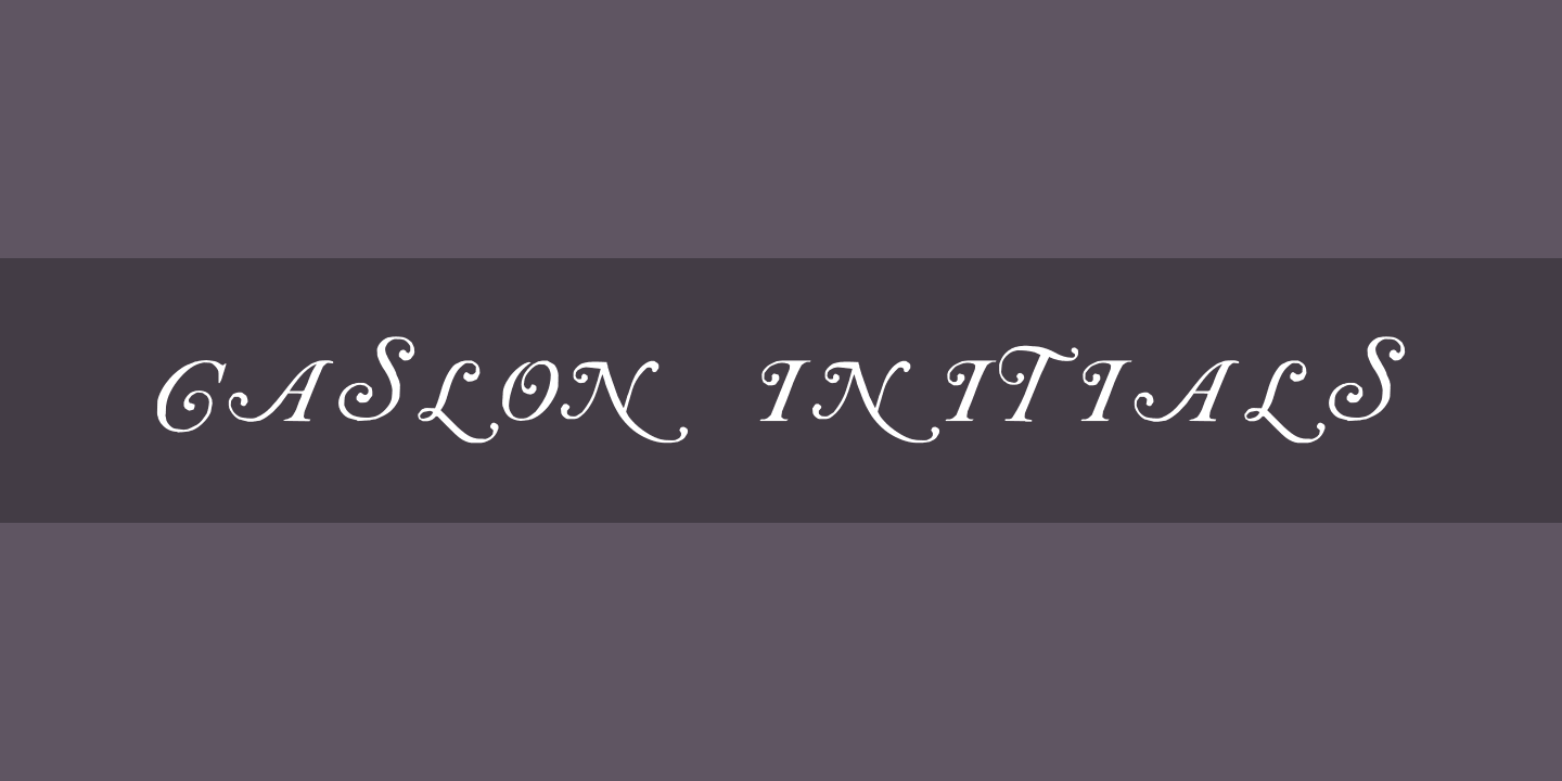 Caslon Initials