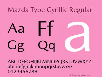 Mazda Type Cyrillic