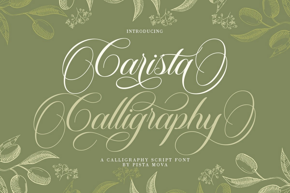 Carista Calligraphy: скачать шрифт и установить для веб-сайта и фотошопа  бесплатно.